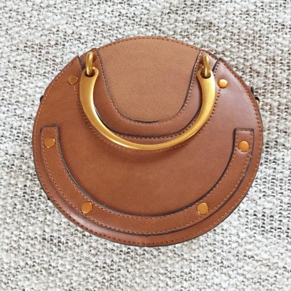 Boho Brown Horseshoe Circle Crossbody Bag NEW!! - Picture 4 of 7